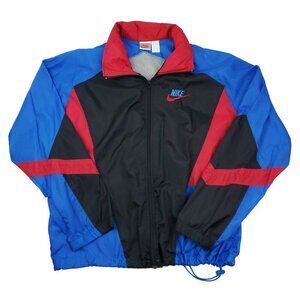 Nike Vintage Windbreaker Colorblock Jacket TWA Vented w/ Hood Men's Medium